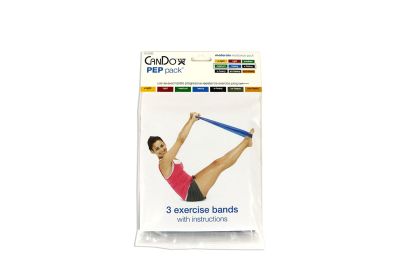 CanDo Exercise Band PEP Pack (Pack: Moderate (green, blue, black))