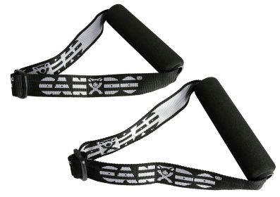 CanDo Band and Tubing Handles (Style: Handle with adjustable webbing for band/tubing, 1 pair)
