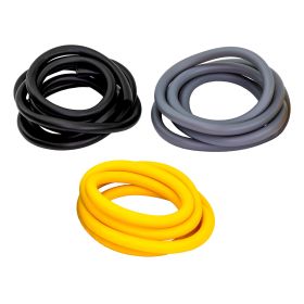 CanDo Latex Free Exercise Tubing PEP Pack (Pack: Difficult (black, silver, gold))