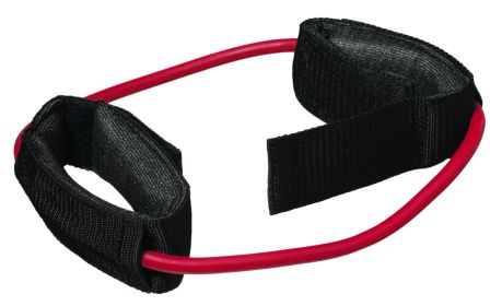 CanDo Tubing Exerciser with Ankle Cuffs (Resistance: Red)
