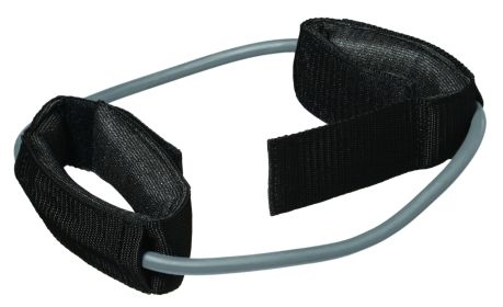 CanDo Tubing Exerciser with Ankle Cuffs (Resistance: Silver)