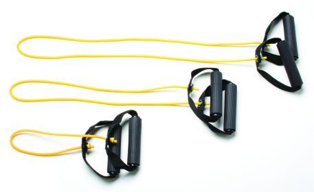 CanDo Tubing with Handles Full Body Set (Resistance: Set (1 each 18 in 36 in 48 in) yellow)