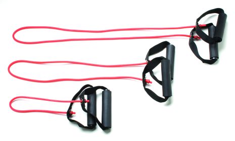 CanDo Tubing with Handles Full Body Set (Resistance: Set (1 each 18 in 36 in 48 in) red)