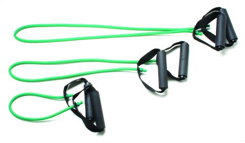 CanDo Tubing with Handles Full Body Set (Resistance: Set (1 each 18 in 36 in 48 in) green)