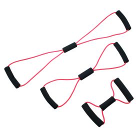 CanDo Bowtie Tubing Full Body Set (Resistance: Set (1 each 14 in 22 in 30 in) red)