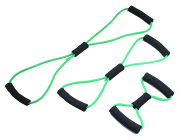 CanDo Bowtie Tubing Full Body Set (Resistance: Set (1 each 14 in 22 in 30 in) green)