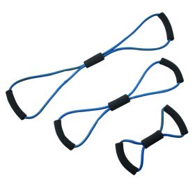 CanDo Bowtie Tubing Full Body Set (Resistance: Set (1 each 14 in 22 in 30 in) blue)