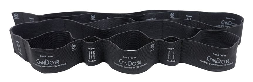 CanDo Multi-Grip Exerciser, 6 ft (Resistance: X Heavy, Black)