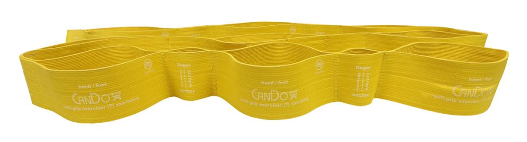 CanDo Multi-Grip Exerciser, 6 ft (Resistance: XXX Heavy, Gold)
