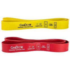 CanDo Intensity Loop Set (Set: Set of 2 yellow (X Light) 15 to 25 lb and red (light) 25 to 40 lb)