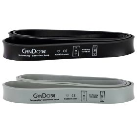 CanDo Intensity Loop Set (Set: Set of 2 black (X Heavy) 60 to 90 lb silver (XX Heavy) 70 to 105 lb)