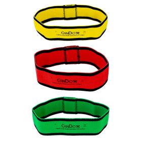 CanDo Fabric Loop Plus Set of 3 (Set: 8 in Long Single Loop Set of 3, Yellow, Red, Green)