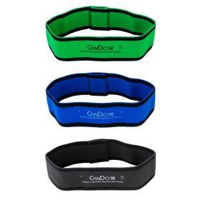 CanDo Fabric Loop Plus Set of 3 (Set: 8 in Long Single Loop Set of 3, Green, Blue, Black)