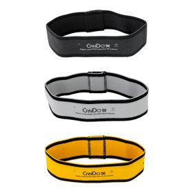 CanDo Fabric Loop Plus Set of 3 (Set: 8 in Long Single Loop Set of 3, Black, Silver, Gold)