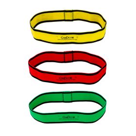 CanDo Fabric Loop Plus Set of 3 (Set: 12 in Long Single Loop Set of 3, Yellow, Red, Green)
