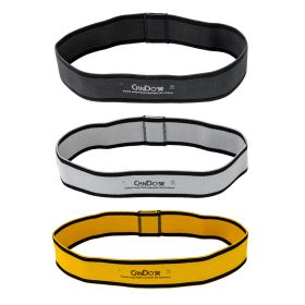 CanDo Fabric Loop Plus Set of 3 (Set: 12 in Long Single Loop Set of 3, Black, Silver, Gold)