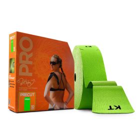KT Tape Pro Precut 10 in Strips, 150 Count (Color: Green)
