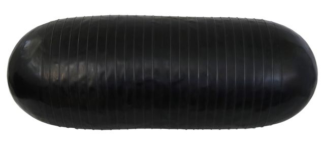CanDo Inflatable Roller (size: 28 in x 9 in, black)