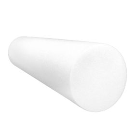 CanDo Round Foam Roller, White (size: 6 x 24 in)