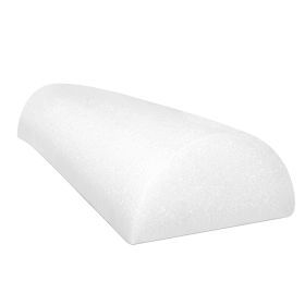CanDo Half Round Foam Roller, White (size: 6 x 24 in)