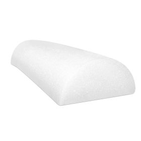 CanDo Half Round Foam Roller, White (size: 6 x 18 in)