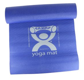 CanDo Yoga Mat, Blue (Thickness: Premium, 1/4 in)