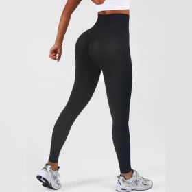Women's High Waisted Yoga Leggings (Color: Black, size: S)