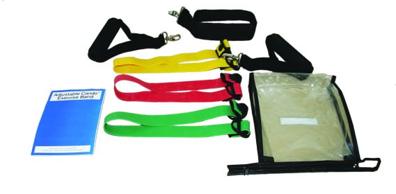 CanDo Adjustable Exercise Band Set (Set: 3-band set (1 each yellow red green))