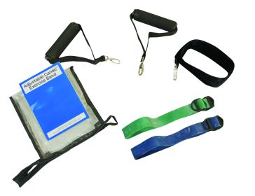 CanDo Adjustable Exercise Band Set (Set: 2-band set moderate (1 each green and blue))