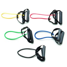 CanDo Exercise Tubing with Handles, 18 in (Resistance: 18 in 5 pc set (1 each yellow through black))