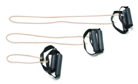 CanDo Tubing with Handles Full Body Set (Resistance: Set (1 each 18 in 36 in 48 in) tan)