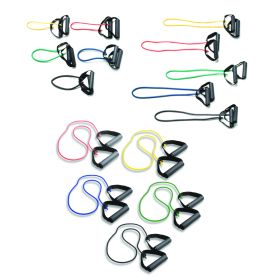 CanDo Tubing with Handles Full Body Set (Resistance: 5 pc set (1 each yellow through black))