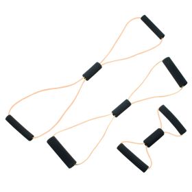 CanDo Bowtie Tubing Full Body Set (Resistance: Set (1 each 14 in 22 in 30 in) tan)