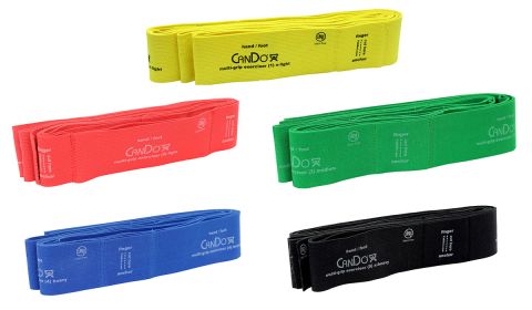 CanDo Multi-Grip Exerciser, 6 ft (Resistance: Set of 5 (1 each yellow through black))