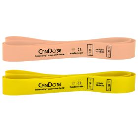 CanDo Intensity Loop Set (Set: Set of 2 tan (XX Light) 5 to 10 lb and yellow (X Light) 15 to 25 lb)