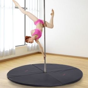 Pole Dance Mat, 2"T x 5'W Folding Pole Crash Mat (Color: Black)