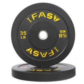 Olympic Rubber Bumper Plates, 2 Inch Steel Insert (Bundle Weight: 35 lb)