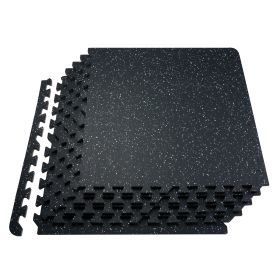 0.56 Inch Thick Gym Floor Mats, Rubber Top (Pack Size: 6 tiles)