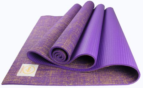 Jute Premium Eco Yoga Mat (Color: Purple, Thickness: 4.5 mm)